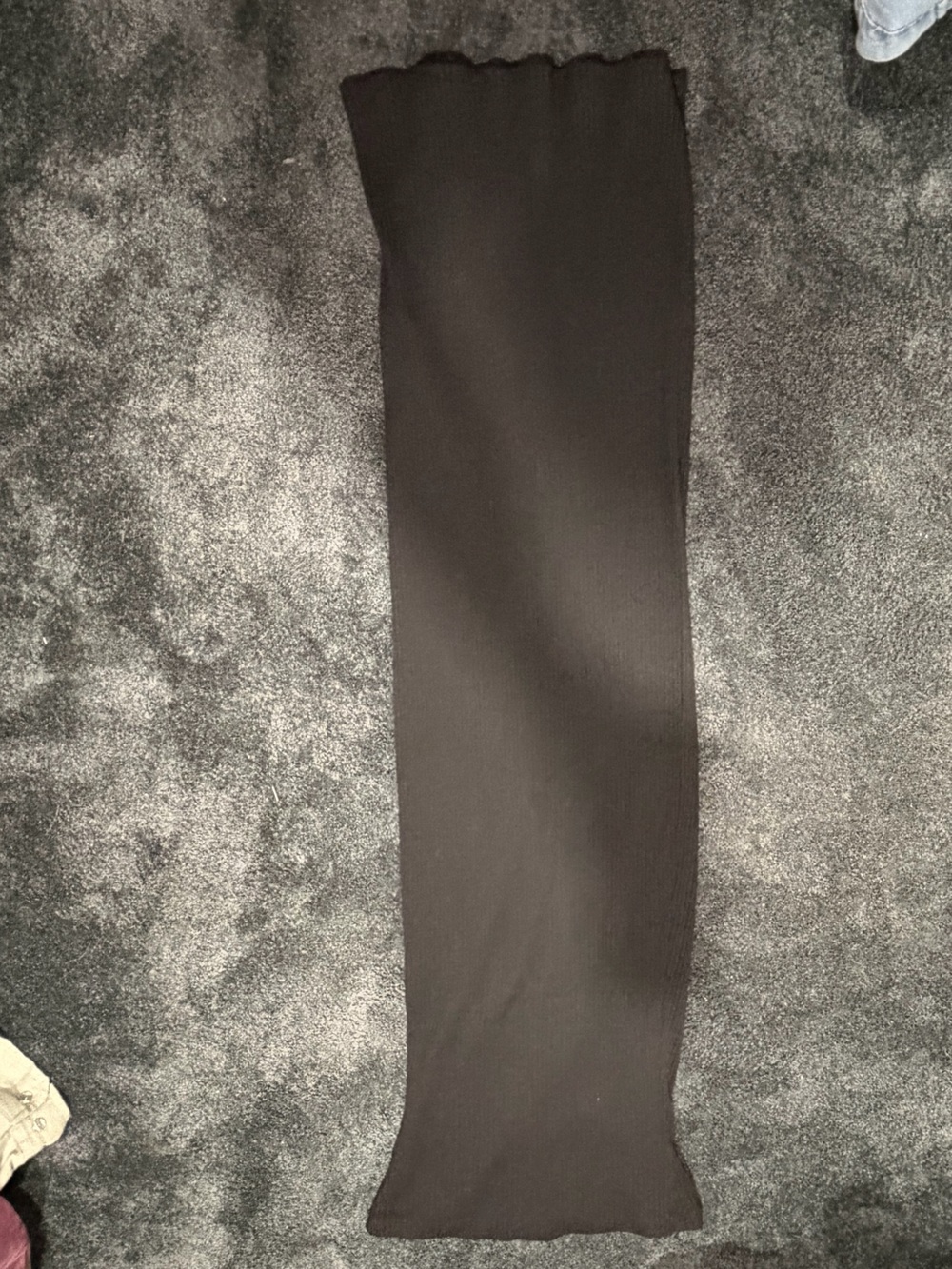 Pull&Bear Black Ribbed Maxi Skirt